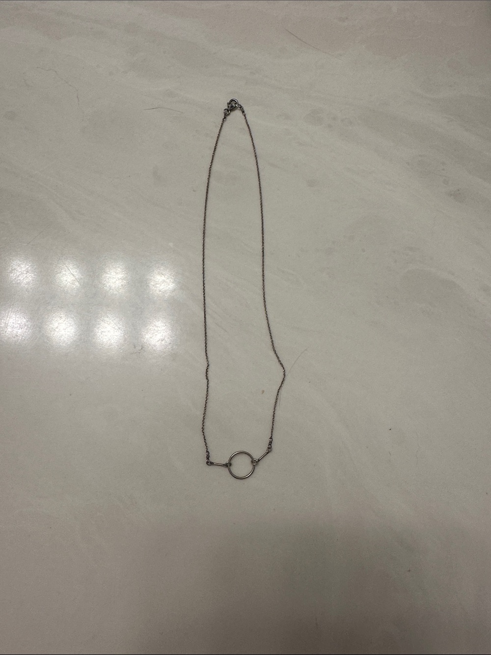 Silver Circle Pendant Necklace